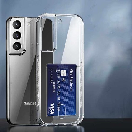 Samsung Galaxy S22 - Gennemsigtigt etui med kortlomme