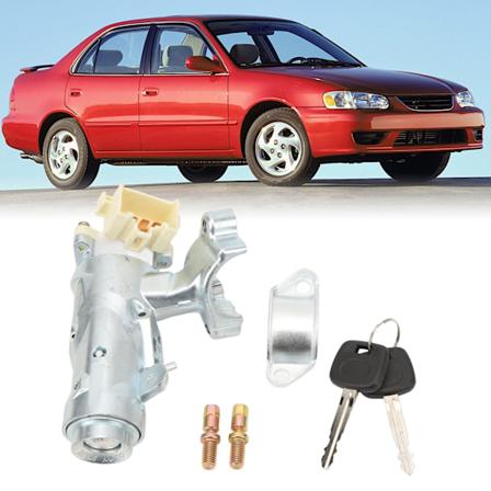 Tändningslåsmontage Metalllegering 45020‐12‐11 med 2 Nycklar Ersättning för COROLLA RAV4