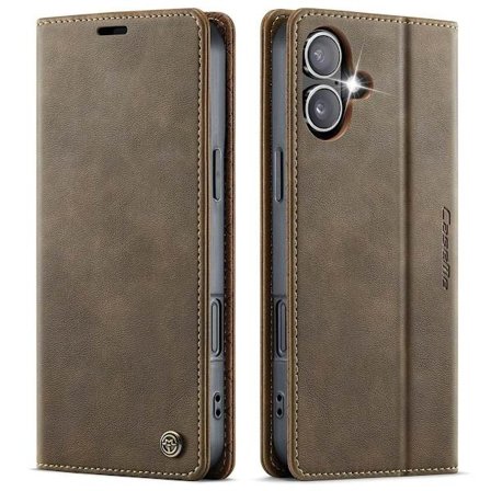 (För Samsung Galaxy Z Fold 7) Vintage lyxigt läderfodral med kortfack och uppfällbar ställning