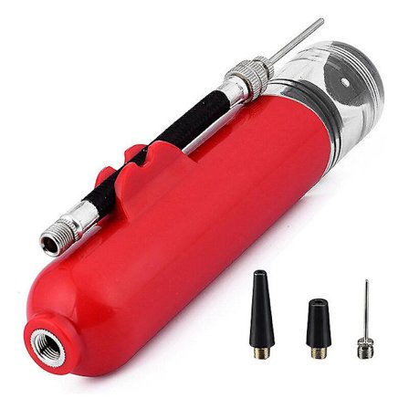 Ballpumpe med nåler, Mini Håndluftpumpe, Bærbar Toveis Skyv-og-Trekk Inflasjonssystem for Basketball, Yogaball