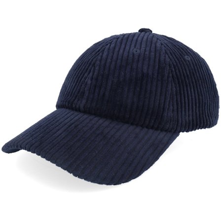 Upfront - Blå unconstructed Kasket - Allan Corduroy Cap Navy Dad Cap @ Hatstore