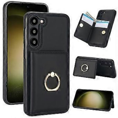 Samsung Galaxy S23 Deksel Med Kortholder, Militærgrad Fallbeskyttelse, Slitesterkt Støtsikkert Deksel - Brun