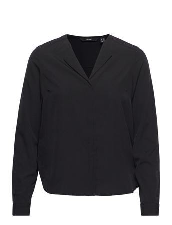 Vmfiona Ls Top Wvn Lt Black Vero Moda