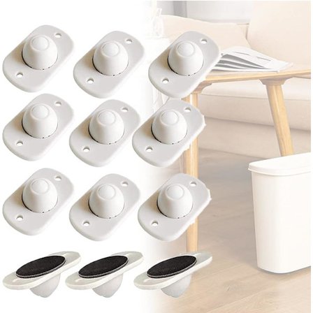12 st Självhäftande Hjul, Små Hjul, Mini Svängbara Hjul, Självhäftande Hjul för Små Möbler, Soptunna