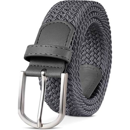 Herrebelte, Elastisk Flettet Belte Unisex Menn Kvinner Flettet Elastisk Stretch Vevd Belte 33mm (1.25") ,Lengde 42" (107cm) Passer Midje 33"-36",