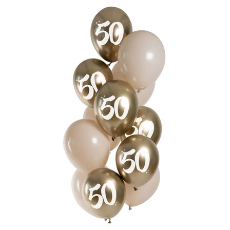 Ilmapallosetti Kulta/Beige 50 vuotta