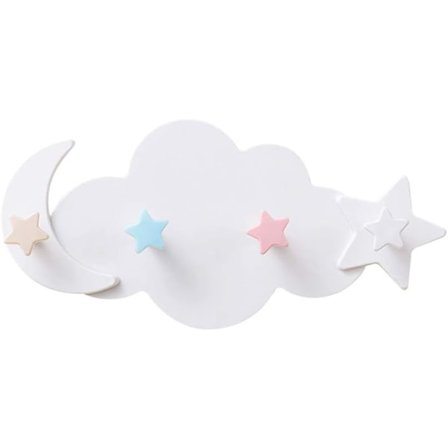 Knagerække Børn Skyformet Vægdekoration Pigeværelse