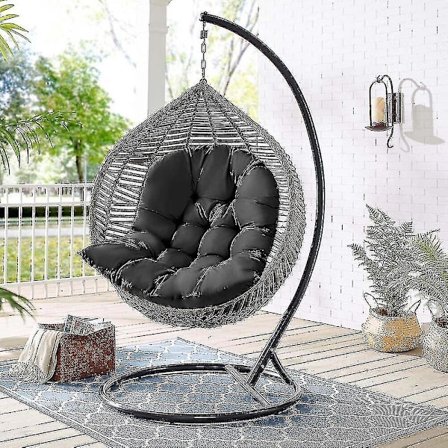 Trädgård inomhus hängande ägggunga hängmatta stol säte tjock dyna kudde kuddar