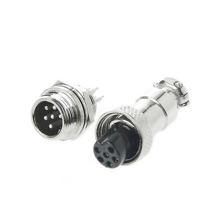 Luftfartsstik han- og hun-ledningspanel metalstik 12 mm 2/3/4/5/6 ben Gx12 høj kvalitet