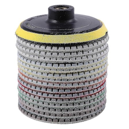 16 stk Diamantpoleringsputer Sett 4 tommer 100mm Våt/Tørr for Granitt Stein Betong Marmor Polering Bruk Slipeskiver Sett