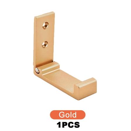 Hörlursfäste Hängkrok Väggmonterad Headsethållare Vikbar Stativhållare i aluminiumlegering Hörlurar Display Ställhållare Gold 1PCS