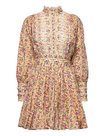 Cotton Slub Mini Dress Kort Klänning Multi/mönstrad By Ti Mo