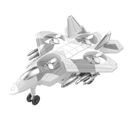 Flyformet Friksjonsroterende Realistisk Jagerfly for Spennende Realistisk Modell for Småbarn Baby Leketøy Barn Hvit