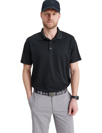 Abacus Mens Cray Drycool Polo - Black - XXXL
