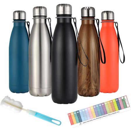 500 ml Termosflaske i Rustfritt Stål, Gjenbrukbar Isolerende Flaske, Holder