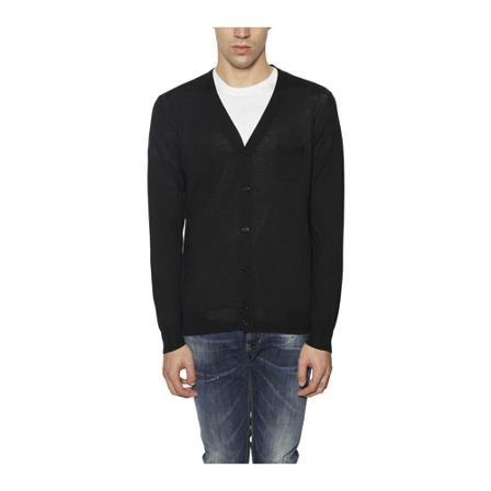 Paolo Pecora Cardigan Sort, Herre Cardigans, Størrelse: M