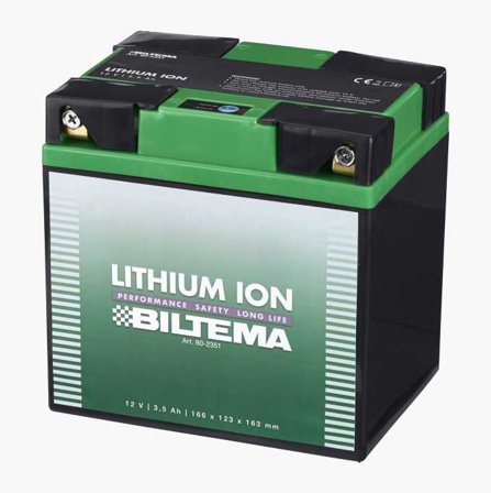 Biltema - Fritidsbatteri gressklipper Litium LiFePO4 12 V 3 5 Ah 163 x 166 x 123 mm