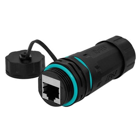 RJ45 Netværk Lige IP68 Vandtæt Cat5/Cat6 Netværkskabel Konnektor Udendørs Støvtæt Rj45 Ledningssamling Stik-WELLNGS