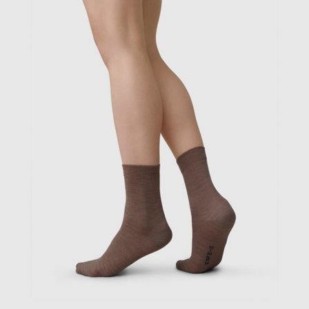 Swedish Stockings Johanna Wool Socks Sockor Dam Brun 39-41