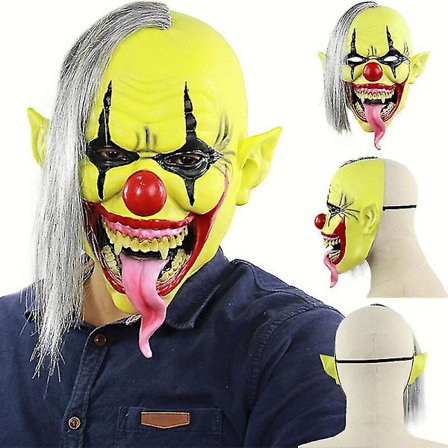 Joker Maske Halloween Ond Klovn Skummel Helmaske Horror Cosplay Party Fancy Kostyme Rekvisitter