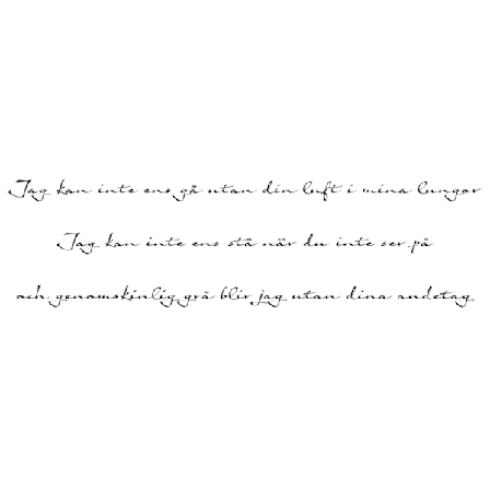 Väggord - Utan dina andetag