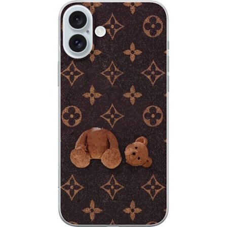 Yhteensopiva Puhelinkuori Apple Apple iPhone 16 Plus Graafinen monogrammikuvio, jossa taiteellisesti muotoiltu nalle