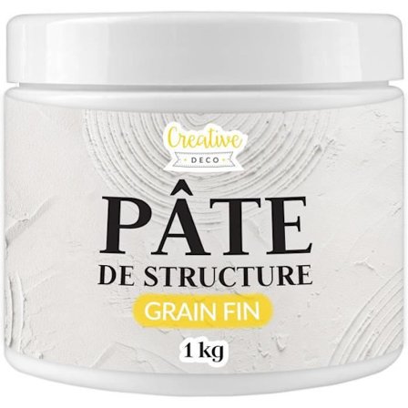 Creative Deco Fine Grain Texture Pasta 1 kg - Reliefpasta för akrylmålning - Textured Pasta - Modellering
