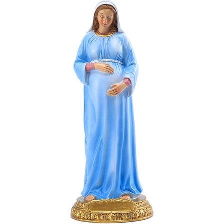 Gravid Jomfru Maria Statue Dekorasjon Guds Mor Håndlaget Religiøs Nei A