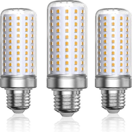 E27 LED-lampa Varmvitt Ljus 3000k, 1800lm, Motsvarande 200w Halogenlampa, Majslampa E27 LED Vardagsrum (ej dimbar, 3-pack)