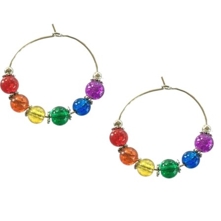 Earrings - Creoles - Pride - Beads