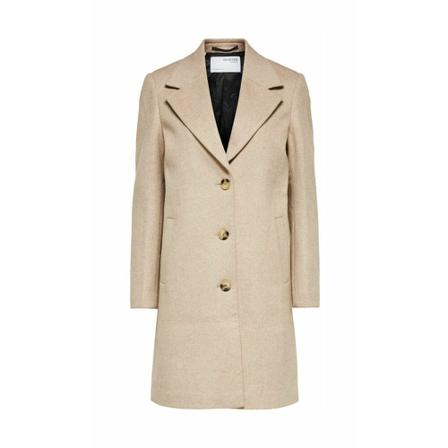 Selected Femme Single-Breasted Jass , Beige , Dames , Maat: M TrenchJass & Mantels