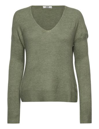 Jdycharly L/S V-Neck Pullover Knt Lo Green Jacqueline De Yong