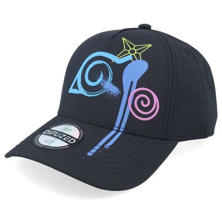 Difuzed - Svart adjustable Keps - Naruto Icon Design A-Frame Adjustable @ Hatstore
