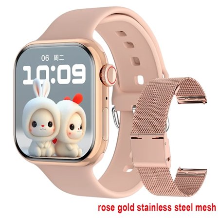 Ny Smart Watch Män Kvinnor för apple Series Watch 9 Alltid på Display Kroppstemperatur BT Samtal NFC Smartwatch för apple Android