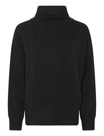 Sweater With High Neck - Comfy Knit Tops Knitwear Turtleneck Black Coster Copenhagen