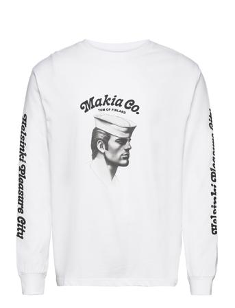 Ahoy Long Sleeve T-shirts & Tops Long-sleeved Hvit Makia*Betinget Tilbud