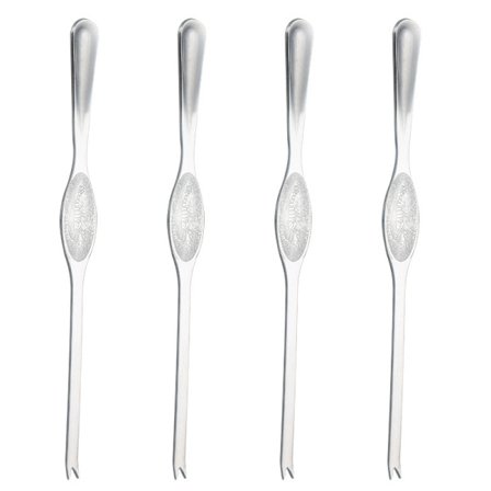 Krabbe-tang i rustfrit stål 4-pak Krabbe Spiseværktøj Krabbe Klo Krabbepind Husholdningsfisk og Skaldyr Skrællet Håret Krabbe Tilbehør