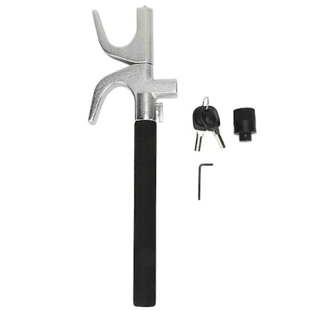 Rattlås for bil for å forhindre tyveri, sikkerhetslås for ratt med lommelykt og SOS LED-lys for bil og lastebil