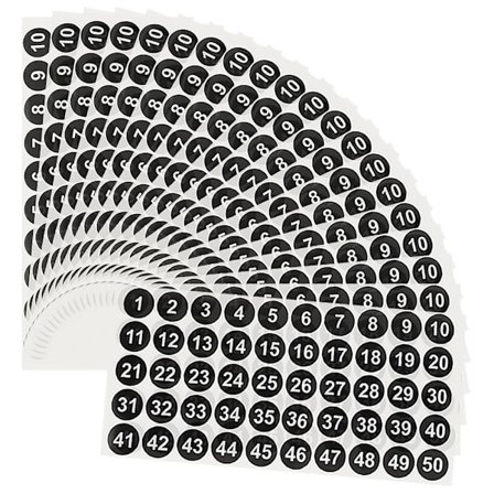 20 ark nummerklistermærker nummermærkat klistermærker nummermærker nummermærker{DB}
