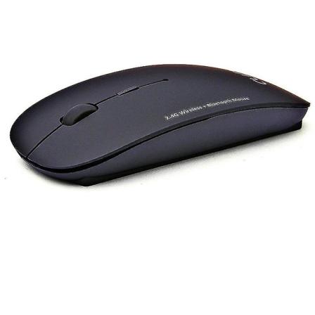3-läge 2,4 GHz trådlöst + Bluetooth 2 i 1 sladdlös mus 1600 DPI Ultratunn ergonomisk bärbar