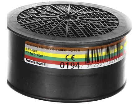 Sundström Kombifilter SR299-2ABEK1-HG-P3 - Lyreco - Skyddsutrustning - Andningsskydd - Tillbehör
