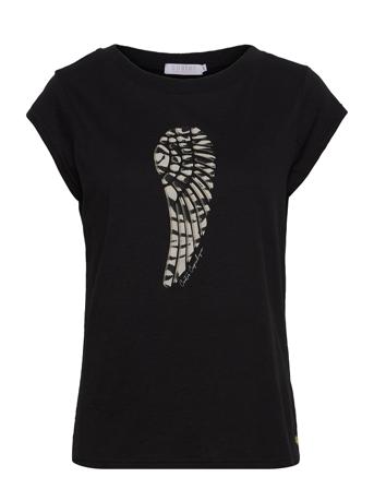 T-Shirt With Zebra Wing T-shirts & Tops Short-sleeved Musta Coster Copenhagen