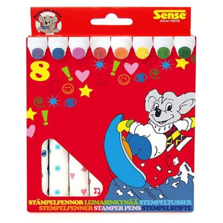 Stämpelpennor 8-pack