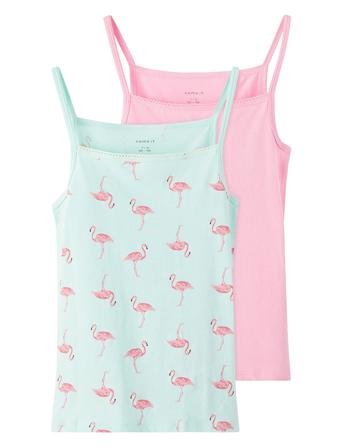 Nkfstrap Top 2P Glacier Flamingo Noos Pink Name It