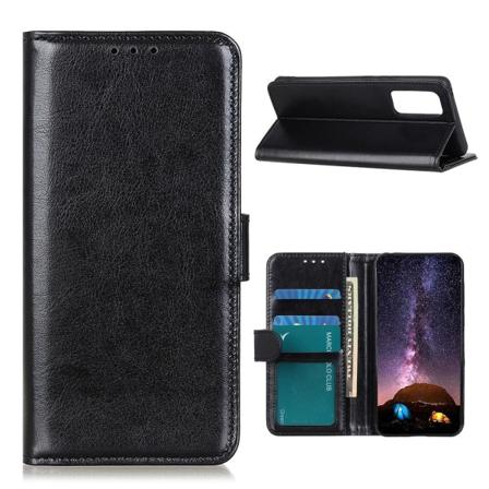 Samsung Galaxy A52 / A52s - Crazy Horse Plånboksfodral - Svart Black Svart