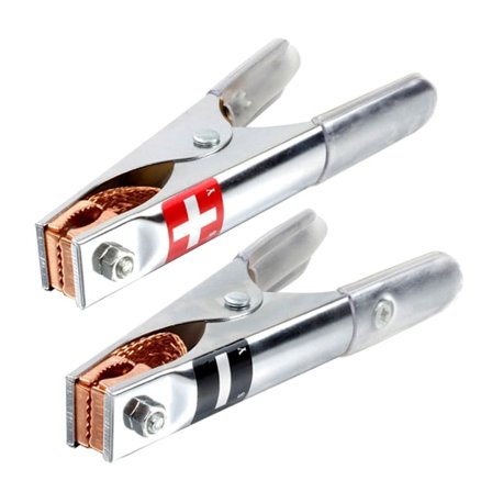 Pakke med 2 krokodillekrokodilleklemmer Bilbatteri Alligatorklemmer til elbilbatterioplader Krokodilleklemme