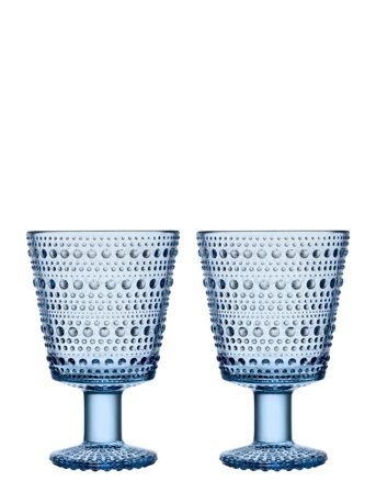 Iittala Kastehelmi Univ. Glass 26Cl Aqua 2Pcs - Blue - 26 CL