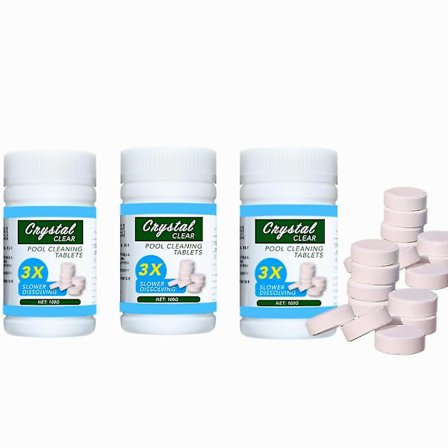 100/200/300 kpl Uima-altaan puhdistustabletti Turvallinen Pitkäkestoinen Välitön desinfiointi uima-altaalle