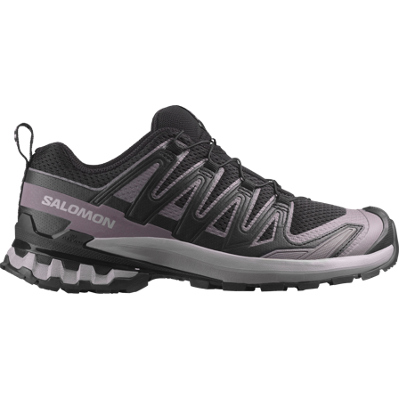 Salomon Women's Trail Running Shoes Xa Pro 3d V9, Multi-Surface Grip, Controlled Ride, Toe Protection, Black/Grey/Blue, Size 7