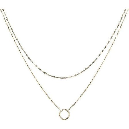 Flerskiktat halsband med hjärthänge, handgjort, 18 karat guldpläterat, delikat guldchoker, pilformad stapelbar lång halsband för kvinnor, shznv